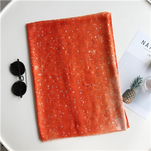 Wholesale hot silver sand dot printed cotton scarf