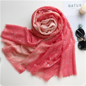 Wholesale hot silver sand dot printed cotton scarf