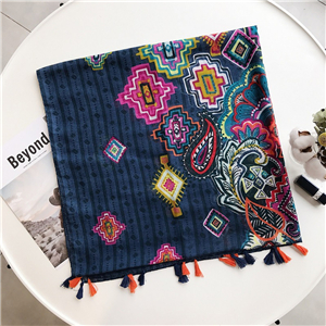 Printed cotton decorative cheap scarf