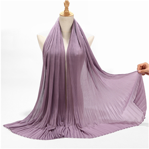 Pleated striped monochrome chiffon cheap scarf