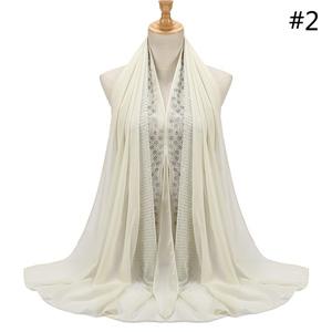 Pleated hot-spun chiffon muslim cheap scarf