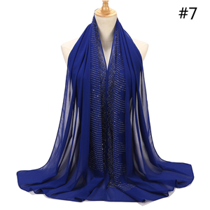 Pleated hot-spun chiffon muslim cheap scarf