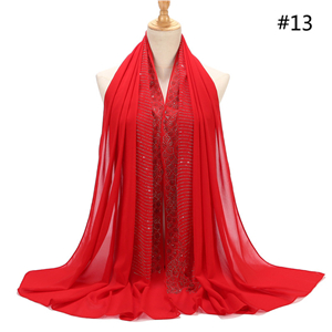 Pleated hot-spun chiffon muslim cheap scarf