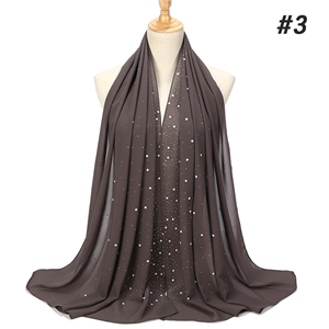 China wholesale hot drilling chiffon muslim scarf