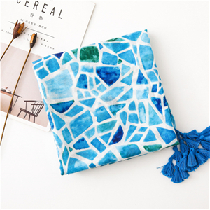 Wholesale marble head print sunscreen tassel decorative scarf