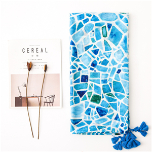 Wholesale marble head print sunscreen tassel decorative scarf