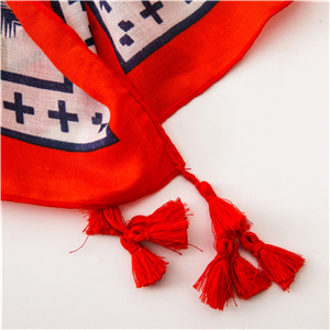 Geometric diamond pattern fringed sunscreen cheap scarf
