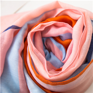 Wholesale geometric mosaic pattern tassel cotton scarf