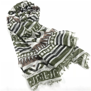 Wholesale cotton dot geometric pattern scarf