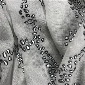Wholesale hot diamond pentagram chain pattern cotton sunscreen scarf