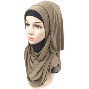 Wholesale solid color cotton muslim decorative scarf
