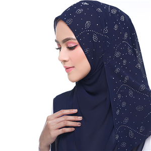 Wholesale hot drilling small leaves chiffon scarf