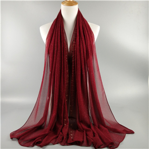 Wholesale solid color chiffon muslim scarf
