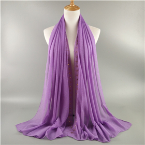 Wholesale solid color chiffon muslim scarf