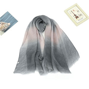 Wholesale crimped gold thread transition color scarf