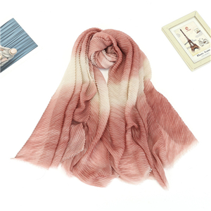 Wholesale crimped gold thread transition color scarf