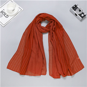 Wholesale striped cotton muslim scarf