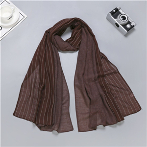 Wholesale striped cotton muslim scarf