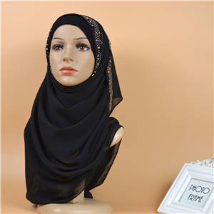 Chiffon hot drilling muslim cheap scarf