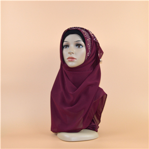 Chiffon hot drilling muslim cheap scarf