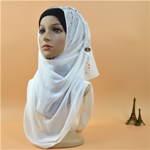 Chiffon hot drilling muslim cheap scarf