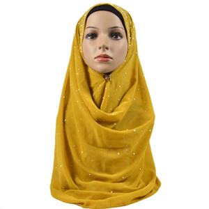 Chinese cheap chiffon hot drilling muslim scarf