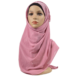 Chinese cheap chiffon hot drilling muslim scarf