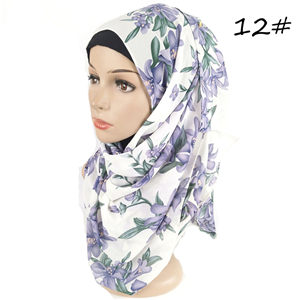 Wholesale printed chiffon muslim scarf