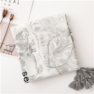 Zebra pattern print front decorative cheap scarf