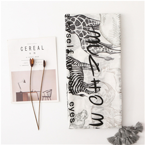 Zebra pattern print front decorative cheap scarf