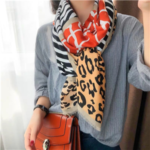 Zebra four grid stitching animal print pattern warm cheap scarf