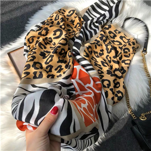 Zebra four grid stitching animal print pattern warm cheap scarf