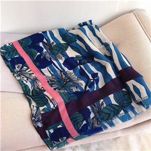 Wholesale flower print sunscreen cheap scarf