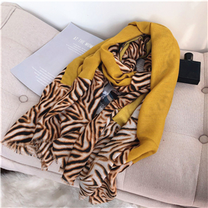 Wholesale tiger pattern cotton scarf