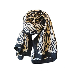 Wholesale zebra stripe printed cotton scarf