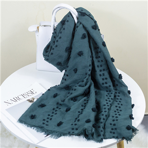 Wholesale small ball solid color cotton cheap scarf