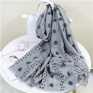Wholesale small ball solid color cotton cheap scarf