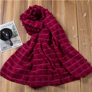 Plaid ball cotton warm cheap scarf