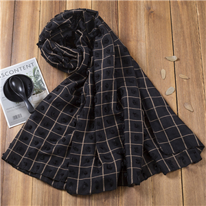 Plaid ball cotton warm cheap scarf