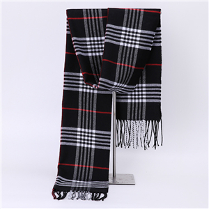 Plaid tassel cashmere decorative cheap scarf