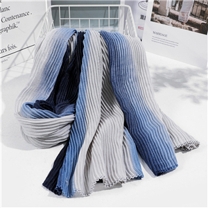 China wholesale crumpled gradient cotton scarf