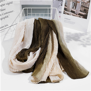 China wholesale crumpled gradient cotton scarf