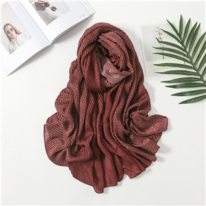 Wholesale crepe contrast cotton decorative scarf