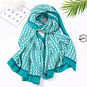 Crumpled v-pattern cotton warm cheap scarf