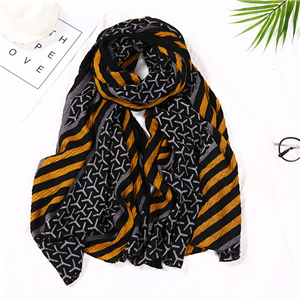 Wholesale crease pattern cotton decorative scarf
