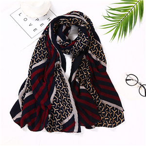 Wholesale crease pattern cotton decorative scarf