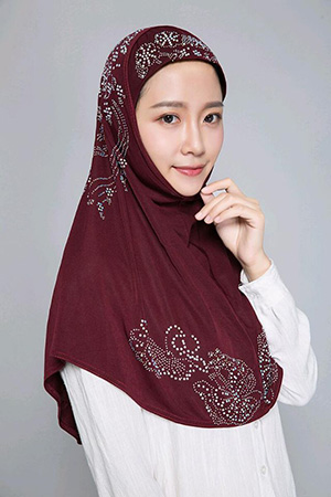 Muslim hot drill head scarf