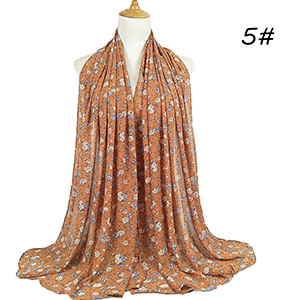 Flower embellished pearl chiffon scarf