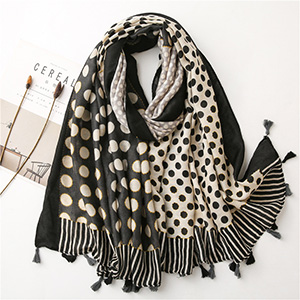 Circle stitching cotton linen scarf wholesale