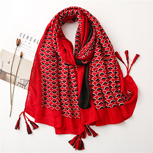 Color fish scale striped scarf wholesale